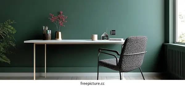 Modern Minimalist Home Office Workspace Design