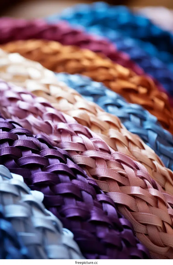 Colorful braided ribbons