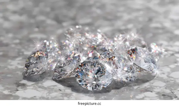 Sparkling Diamonds on a Grey Surface