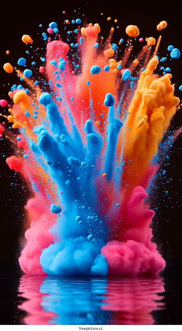 Abstract Colorful Paint Explosion