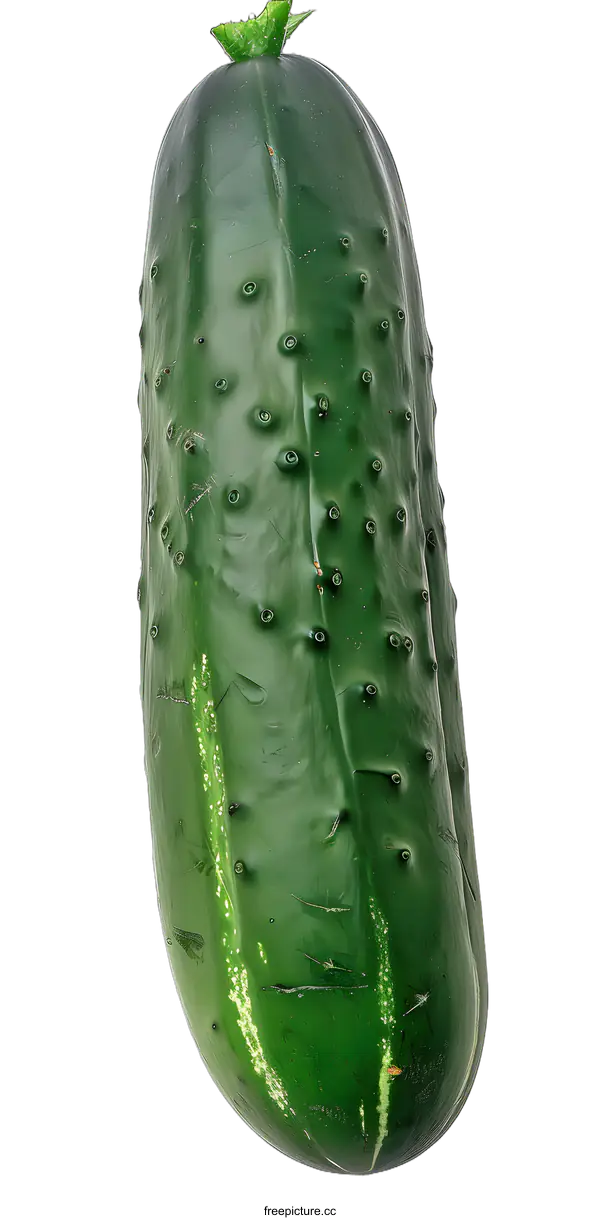 [Transparent Background PNG]Fresh Green Cucumber Isolated on White Background