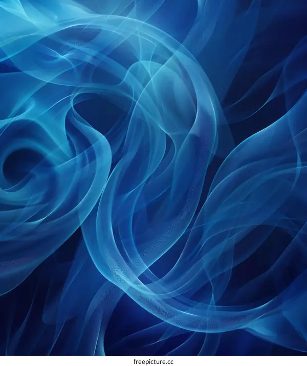 Abstract Blue Flowing Lines Background Design