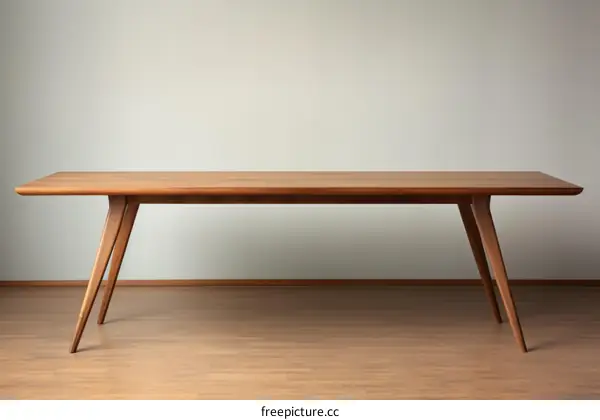 An example of a wooden table with a natural finish