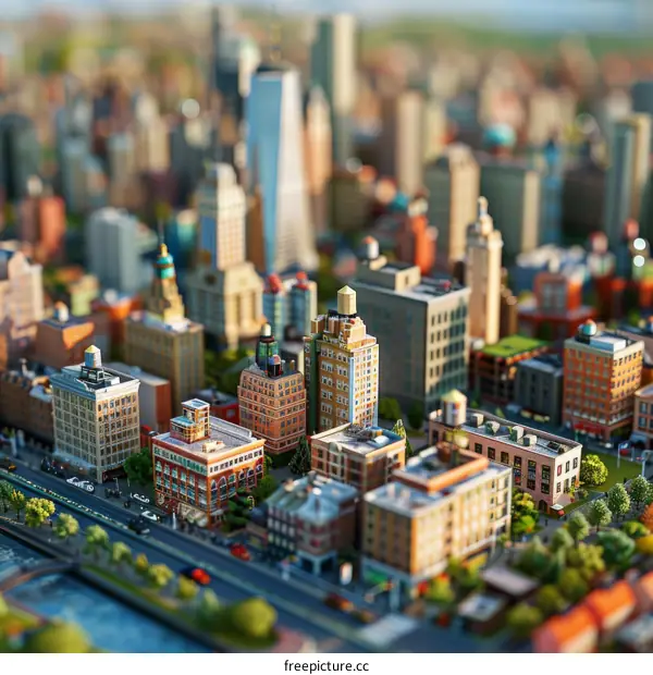 Miniature Cityscape of New York