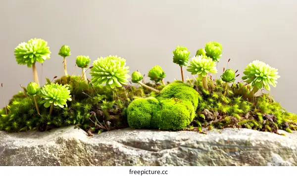 Green Moss on a Stone
