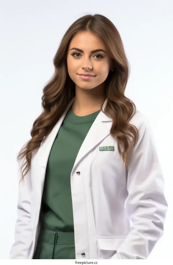 Portrait of a young female doctor smiling