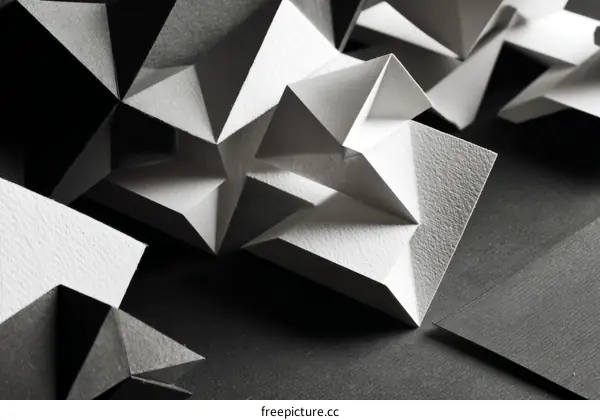 Abstract Origami Geometric Shapes