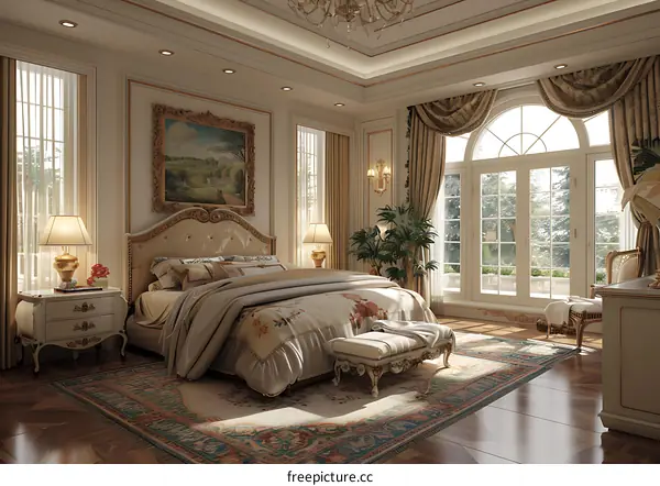 European-style luxury bedroom