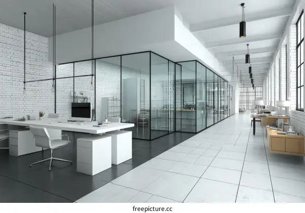 Modern Open-Plan Office Space Design