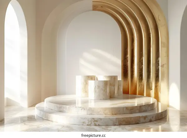 Elegant Minimalist Archway Showcase
