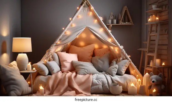 A cozy reading nook for kids