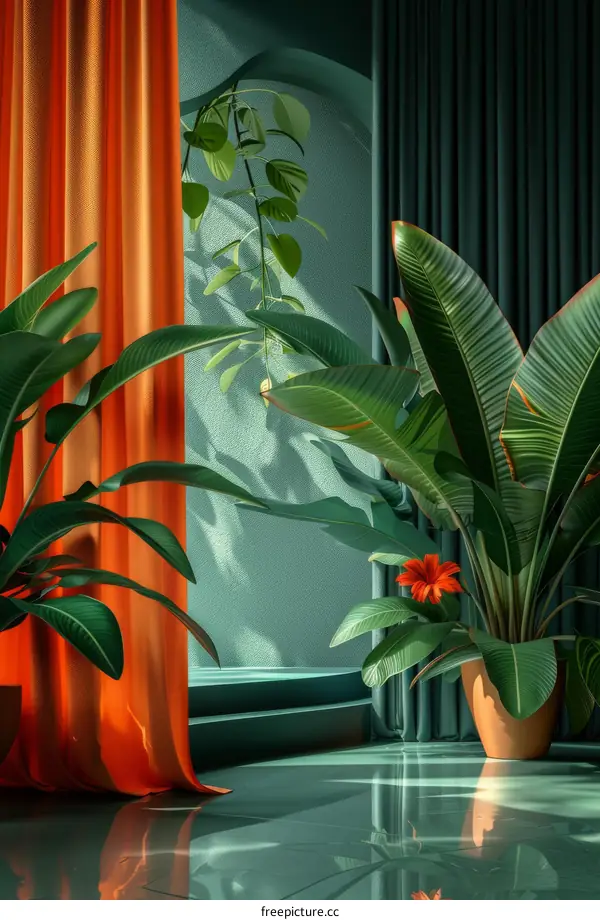 Stylish Interior Design with Tropical Plants