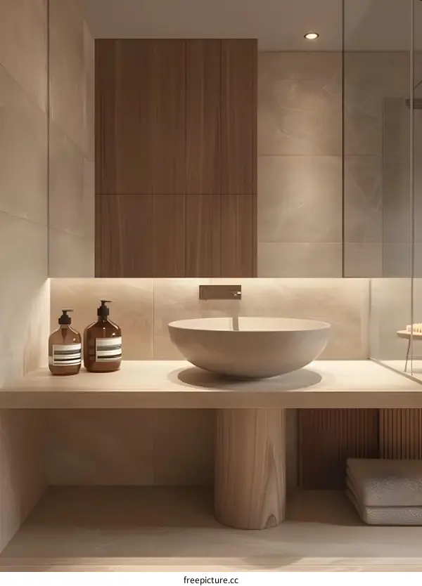 Modern Minimalist Bathroom Design with Scandinavian Influences