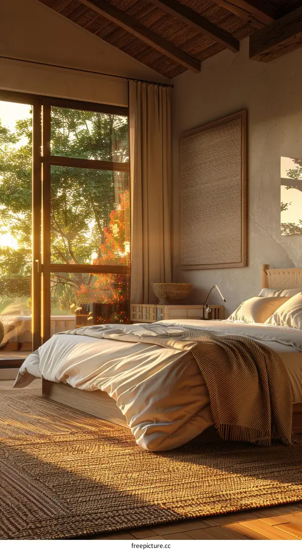Rustic Bedroom Interior Design with Natural Light