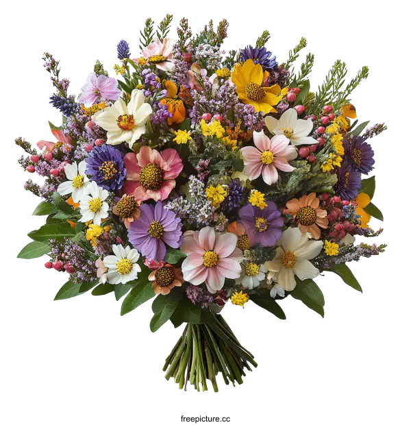 [Transparent Background PNG]Colorful Flower Bouquet Arrangement