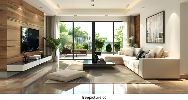 Modern minimalist living room