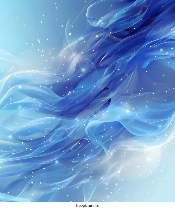 Blue silk-like waves