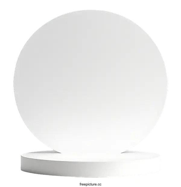 [Transparent Background PNG]Abstract Minimalist White Circle Display Stand