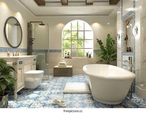 Mediterranean style bathroom