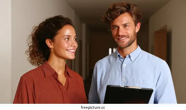 Business Meeting in Corridor
