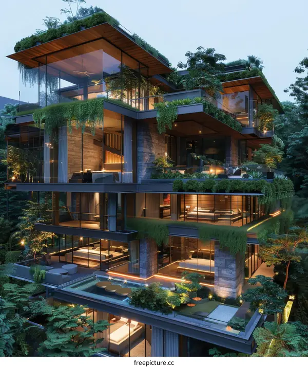 Modern Eco-Friendly Multi-Level Luxury Residence