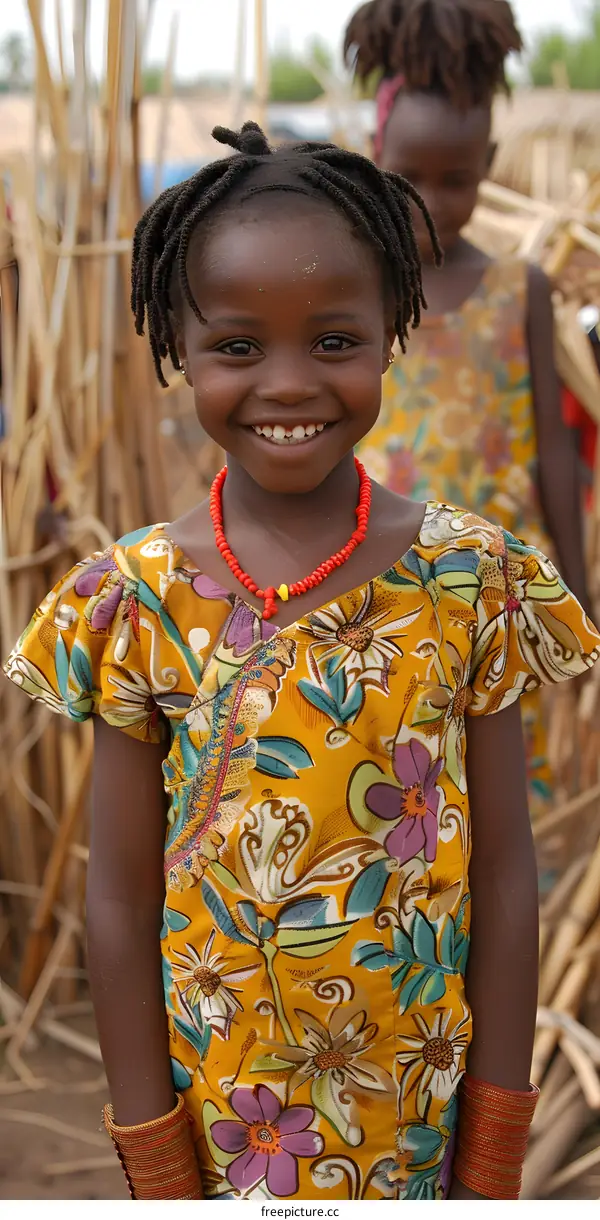 Portrait of a smiling African girl