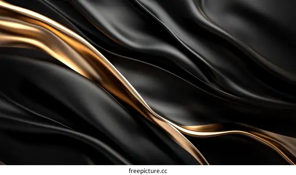 Abstract Black and Gold Luxurious Fabric Texture