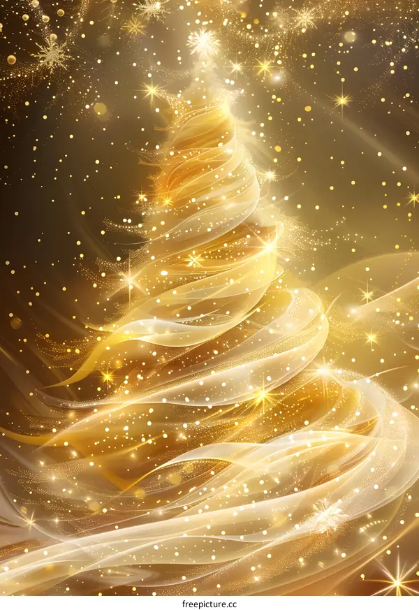 Golden Christmas Tree