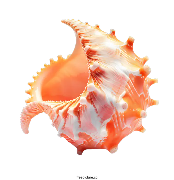 [Transparent Background PNG]Seashell isolated on white background