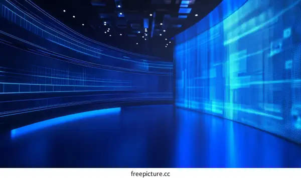 Futuristic Digital Studio Environment