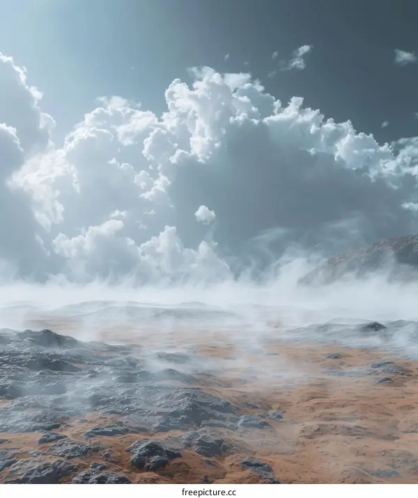 Alien Landscape of a Science Fiction Planet