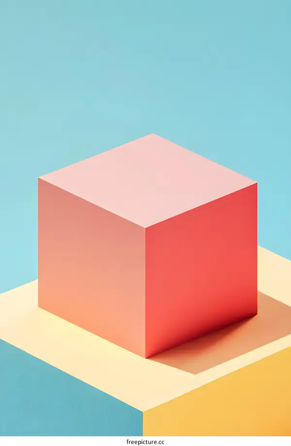 Abstract Minimalist Geometric Shapes in Pastel Colors