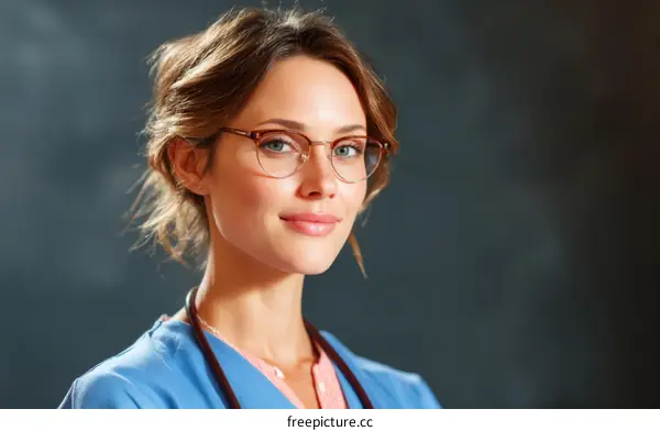 Portrait of a Caucasian Female Medical Professional