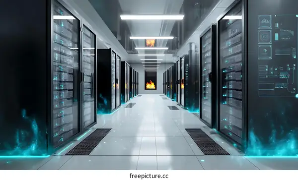 Modern Futuristic Server Room Interior Design