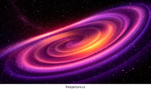 Abstract Colorful Spiral Galaxy Illustration