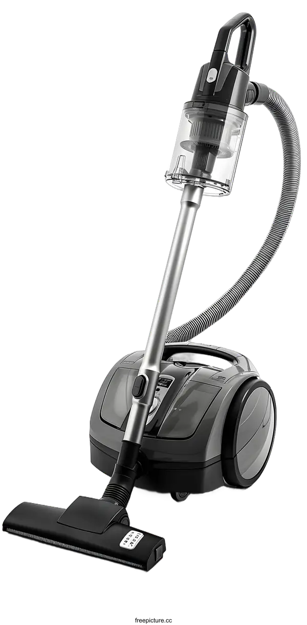 [Transparent Background PNG]Grey Vacuum Cleaner On White Background