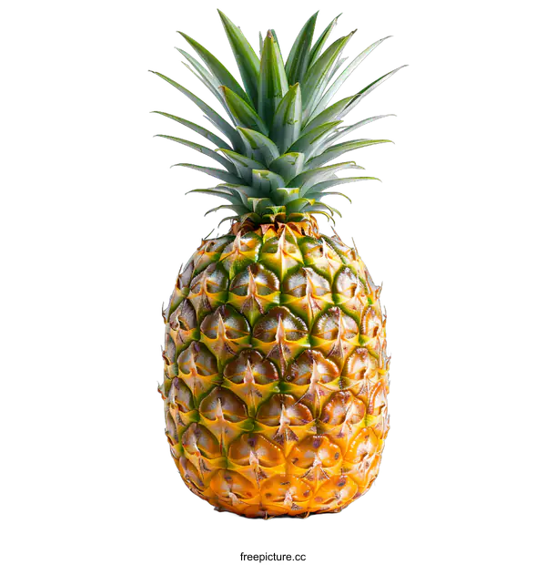 [Transparent Background PNG]Fresh pineapple on white background