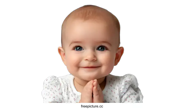 [Transparent Background PNG]Portrait of a happy baby