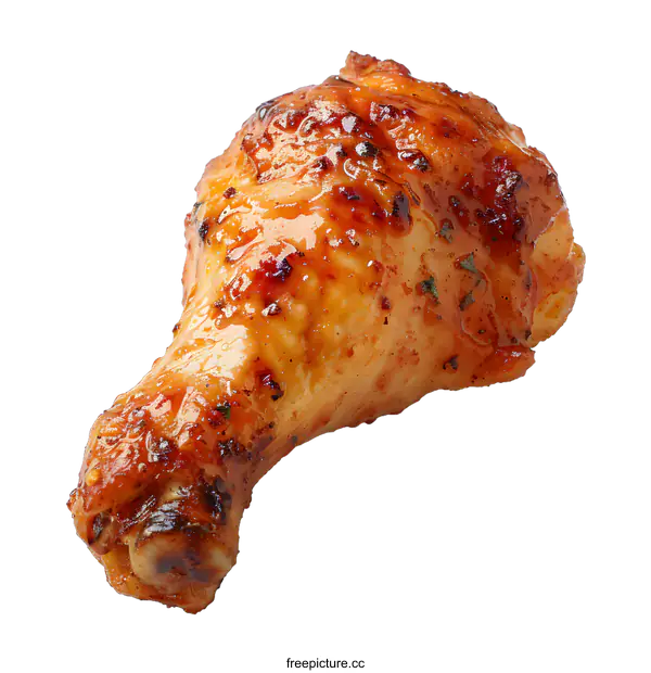 [Transparent Background PNG]Roasted Chicken Leg on White Background
