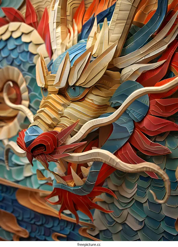 Dragon Head Paper Art