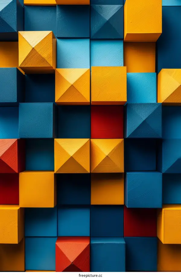 Colorful 3D geometric shapes