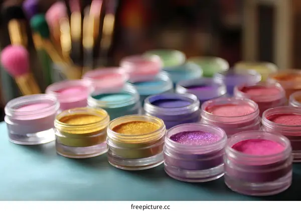 Colorful Pigment Containers for Arts and Crafts