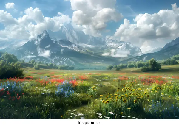 Mountains in a fantasy world