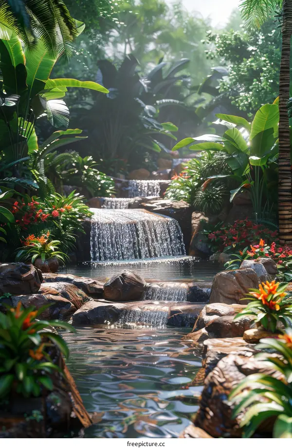 Tranquil Rainforest Waterfall: A Paradise of Nature
