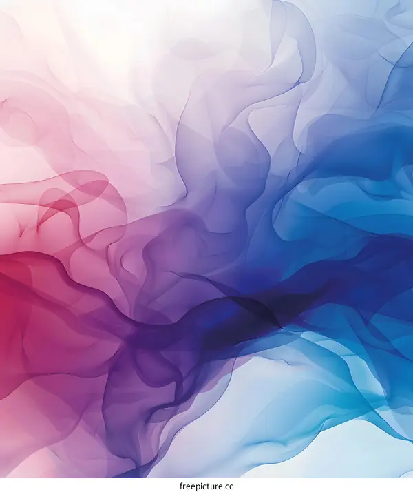 Abstract Colorful Swirling Smoke Design