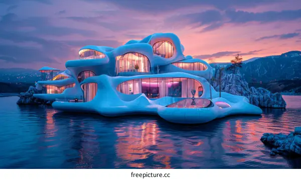 Modern Lake House with Stunning Glass Walls