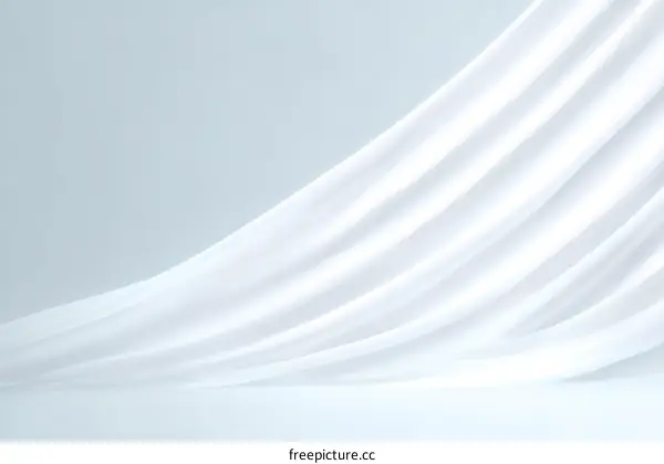 Elegant White Fabric Drape Background