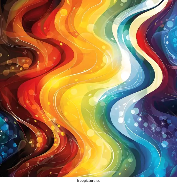 Abstract Colorful Wavy Background