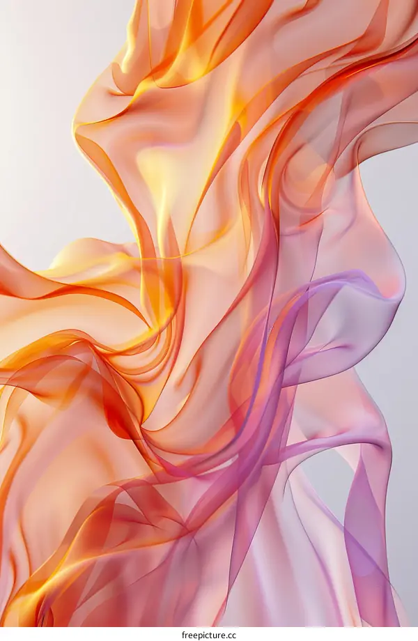 Colorful Wavy Translucent Fabric