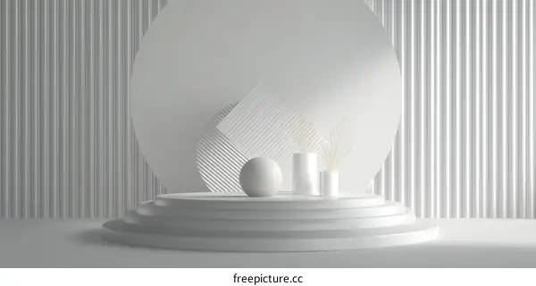 Modern Minimalist White Stage Design